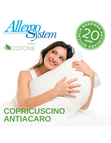 Copricuscino Antiacaro 100% Cotone -...